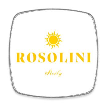 Rosolini Sicily Sun Logo - Magnet carré - blanc - Devant