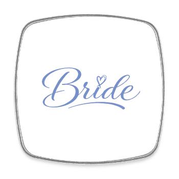Bride - Square fridge magnet - white - Front