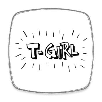 T-Girl Transgirl LGBTQ Pride - Illustration - Viereckiger Kühlschrankmagnet - Weiß - Vorne