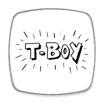 T-Boy Transboy LGBTQ Pride - Illustration (white) - Viereckiger Kühlschrankmagnet - Weiß - Vorne