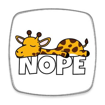 Faule Giraffe Nope Not Today Faulpelz Afrika - Viereckiger Kühlschrankmagnet - Weiß - Vorne