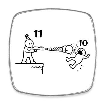 Fête d’anniversaire 11 Cadeau de garçon d’anniversaire - Magnet carré - blanc - Devant