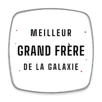 Meilleur Grand Frère Galaxie - Magnet carré - blanc - Devant