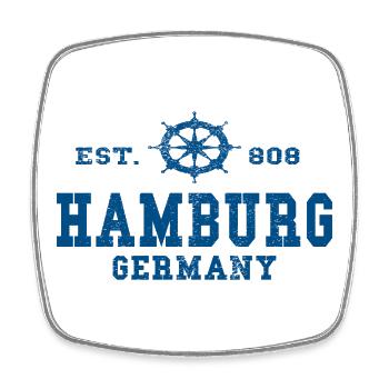 Hamburg Northern Germany North - Square fridge magnet - white - Front