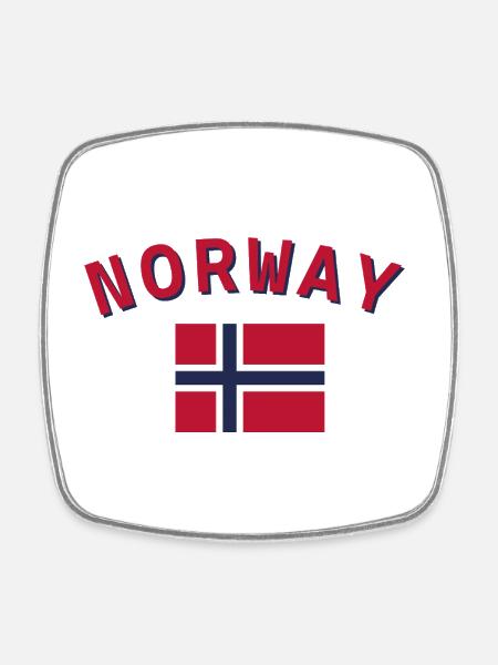 Norway - Square fridge magnet - white