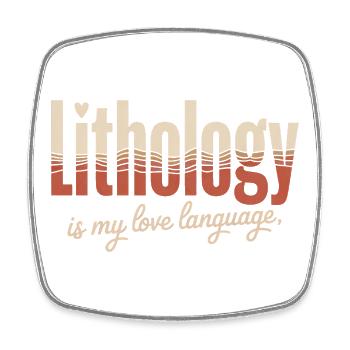Lithologie Liebessprache Tee - Viereckiger Kühlschrankmagnet - Weiß - Vorne