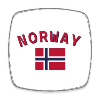 Norwegen - Viereckiger Kühlschrankmagnet - Weiß - Vorne