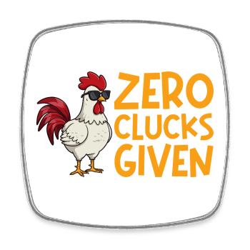 Farmer Rooster Flock Poultry Chicken - Square fridge magnet - white - Front
