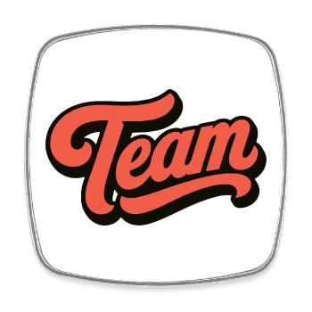 Team - Square fridge magnet - white - Front