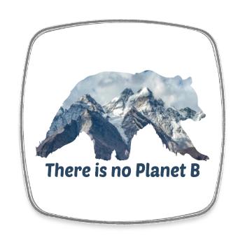 There is no planet b Spruch - Viereckiger Kühlschrankmagnet - Weiß - Vorne