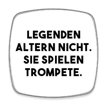 Trompete Shirt - Viereckiger Kühlschrankmagnet - Weiß - Vorne
