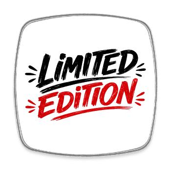Édition limitée imprimé du logo - Magnet carré - blanc - Devant