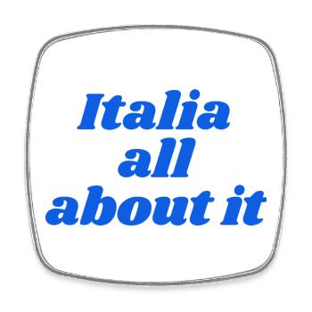 Italia all about it - Viereckiger Kühlschrankmagnet - Weiß - Vorne