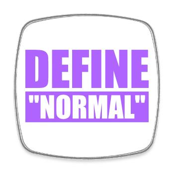 Define Normal Lustig Sarkastisch Definition Grafik - Viereckiger Kühlschrankmagnet - Weiß - Vorne