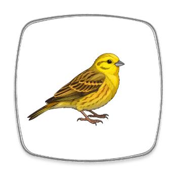 Yellowhammer bird - Square fridge magnet - white - Front