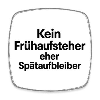 Kein Heilaufsteller Spät Helden - Viereckiger Kühlschrankmagnet - Weiß - Vorne