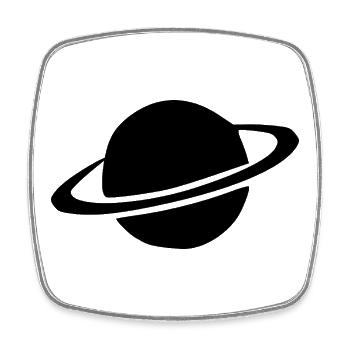 Space Gift - Square fridge magnet - white - Front