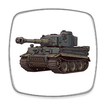 Panzer Tiger I - The Pure House Tiger RCCX - Square fridge magnet - white - Front