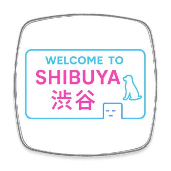 Welcome to Shibuya - Magnet carré - blanc - Devant
