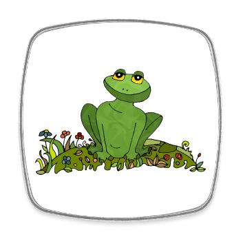 Grenouille - Magnet carré - blanc - Devant