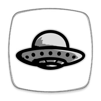 Ufo Alien Get In Loser Lustig Ufo Entführung Zitat - Viereckiger Kühlschrankmagnet - Weiß - Vorne