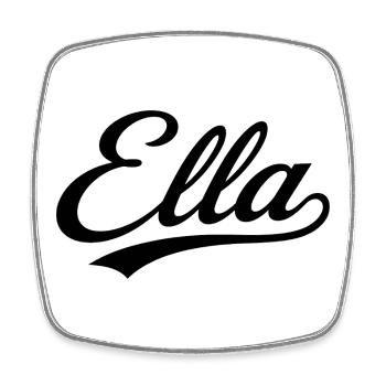 Ella Name Gift Avant-Famille - Magnet carré - blanc - Devant