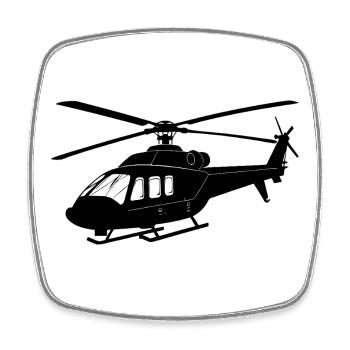 Helicopter - Square fridge magnet - white - Front