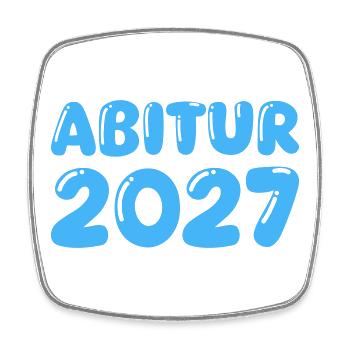 Abitur 2027 - Viereckiger Kühlschrankmagnet - Weiß - Vorne