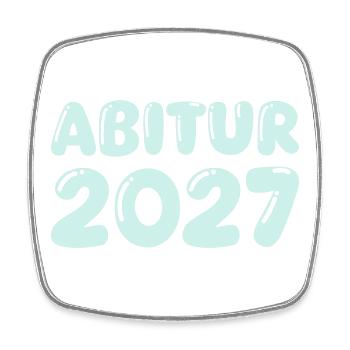 abitur_2027 - Viereckiger Kühlschrankmagnet - Weiß - Vorne