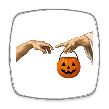 Halloween Die Schöpfung Lustiges Halloween - Viereckiger Kühlschrankmagnet - Weiß - Vorne