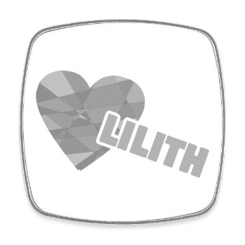 Herzchen Lilith - Viereckiger Kühlschrankmagnet - Weiß - Vorne
