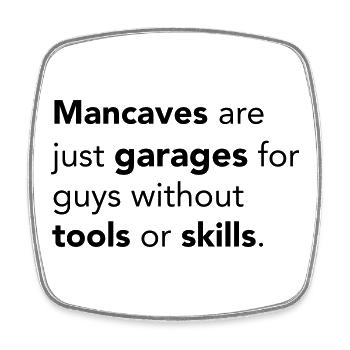 Mancaves - Viereckiger Kühlschrankmagnet - Weiß - Vorne