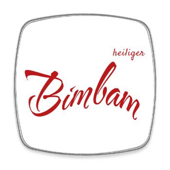 Heiliger Bimbam – Humorvolles Statement Design - Viereckiger Kühlschrankmagnet - Weiß - Vorne