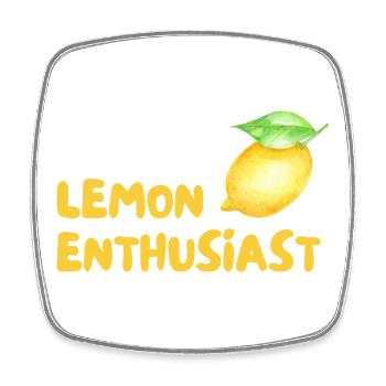 Zitrusliebhaber Lemon Enthusiast - Viereckiger Kühlschrankmagnet - Weiß - Vorne