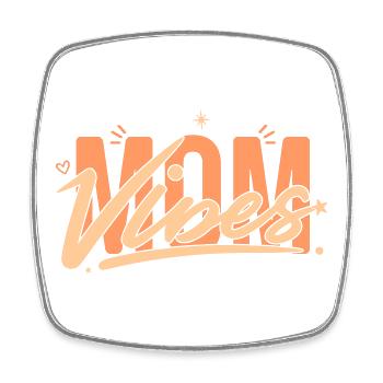 Own Your Mom Vibes: A gift worth giving - Square fridge magnet - white - Front