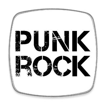 Punkrock-Logo - Viereckiger Kühlschrankmagnet - Weiß - Vorne