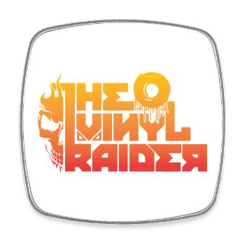 VinylRaider Merch - Square fridge magnet - white - Front