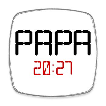 Baby Papa 2027 - Viereckiger Kühlschrankmagnet - Weiß - Vorne