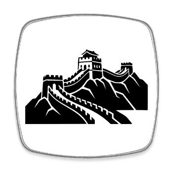 Great Wall of China - Square fridge magnet - white - Front