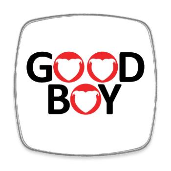 Staffie good boy - 046 - Square fridge magnet - white - Front