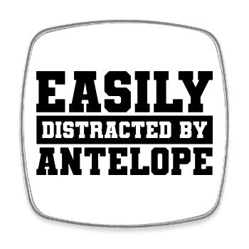 Antelope Saying Humor - Square fridge magnet - white - Front