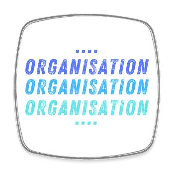 organization - Square fridge magnet - white - Front
