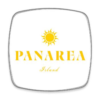 Panarea Island Sun - Square fridge magnet - white - Front
