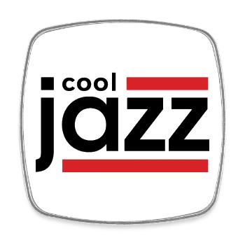 cool jazz - Square fridge magnet - white - Front
