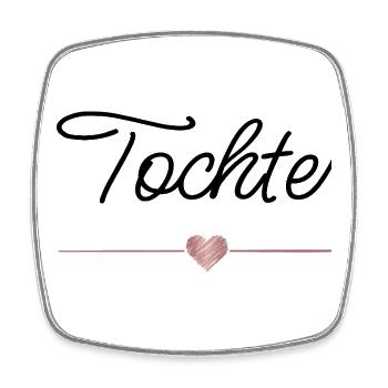 Beste Tochter mit Herz – Familien Geschenk - Viereckiger Kühlschrankmagnet - Weiß - Vorne