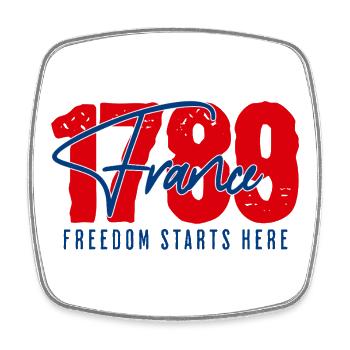 1789 France / Frankreich La liberté commence ici - Magnet carré - blanc - Devant