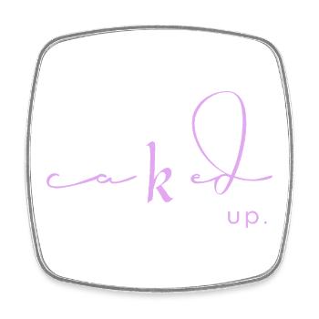 Lavender Caked Up Script - Viereckiger Kühlschrankmagnet - Weiß - Vorne