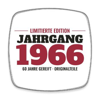 Jahrgang 1966 Limitierte Edition – 60. Geburtstag - Viereckiger Kühlschrankmagnet - Weiß - Vorne