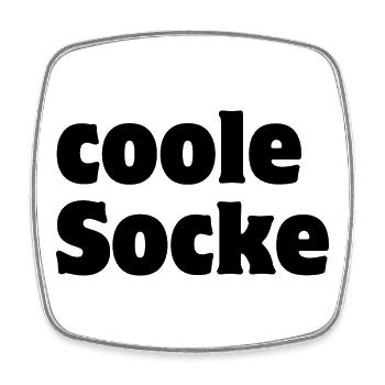 Coole Socke - Viereckiger Kühlschrankmagnet - Weiß - Vorne