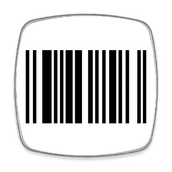 barcode - Magnet carré - blanc - Devant